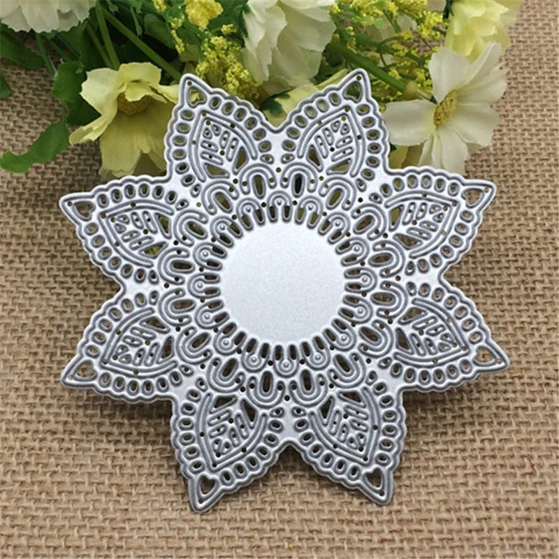 Flower Round Circle Metal Cutting Dies Stencil Scrapbooking Photo Album Card Paper Embossing Craft DIY