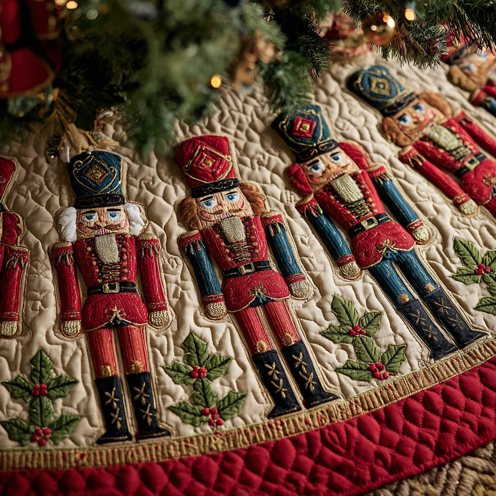 Toy Soldier Quilted Christmas Tree Skirt NCU0DV7901