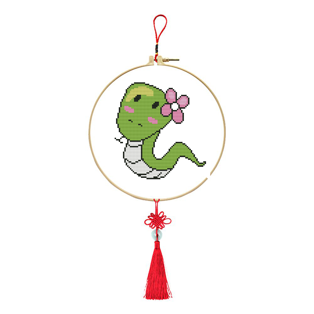 

Snake - 11CT Stamped Cross Stitch - 25*25CM, 501 Original