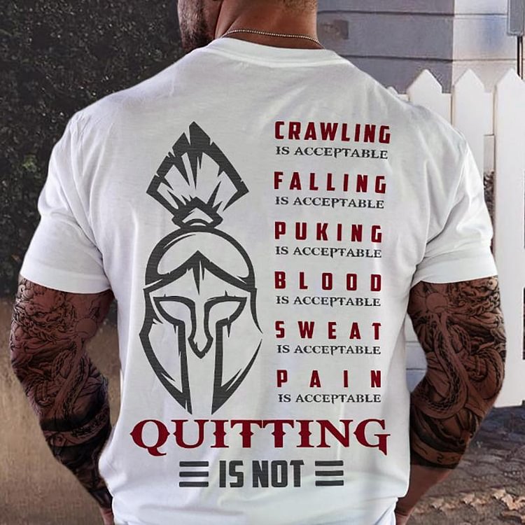 Quitting knight printed designer casual T-shirt