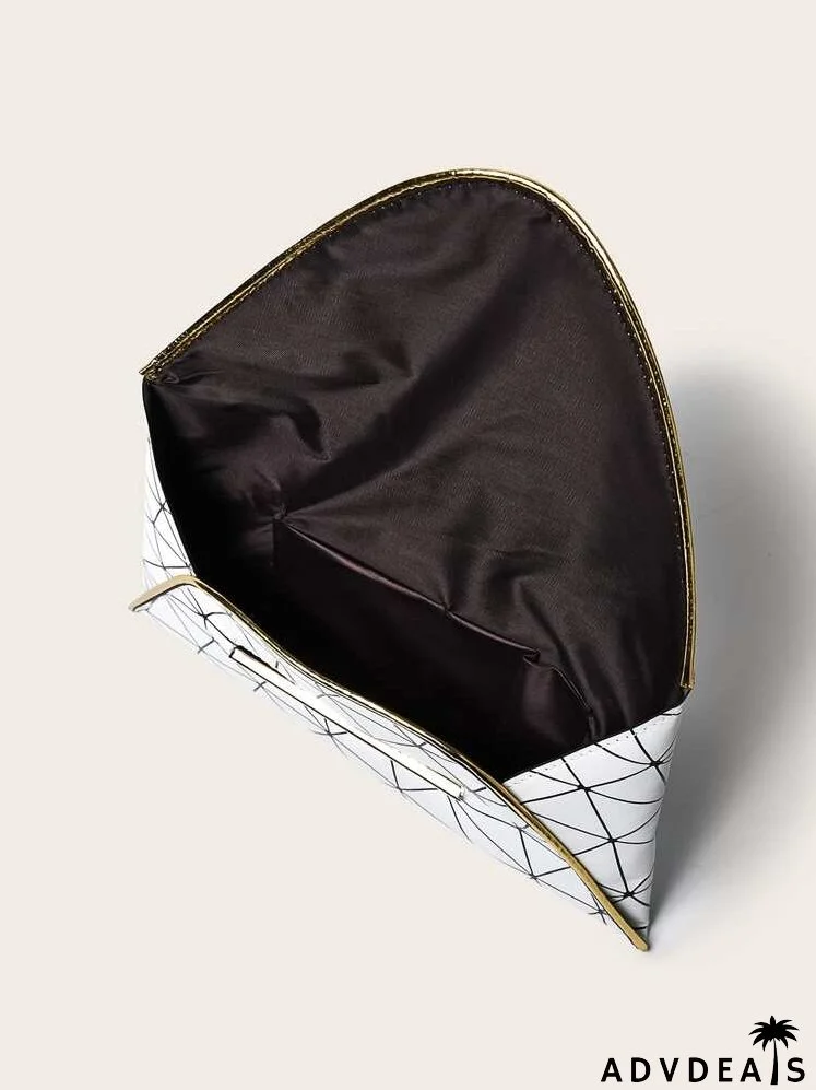 Geometric Graphic Clutch Bag