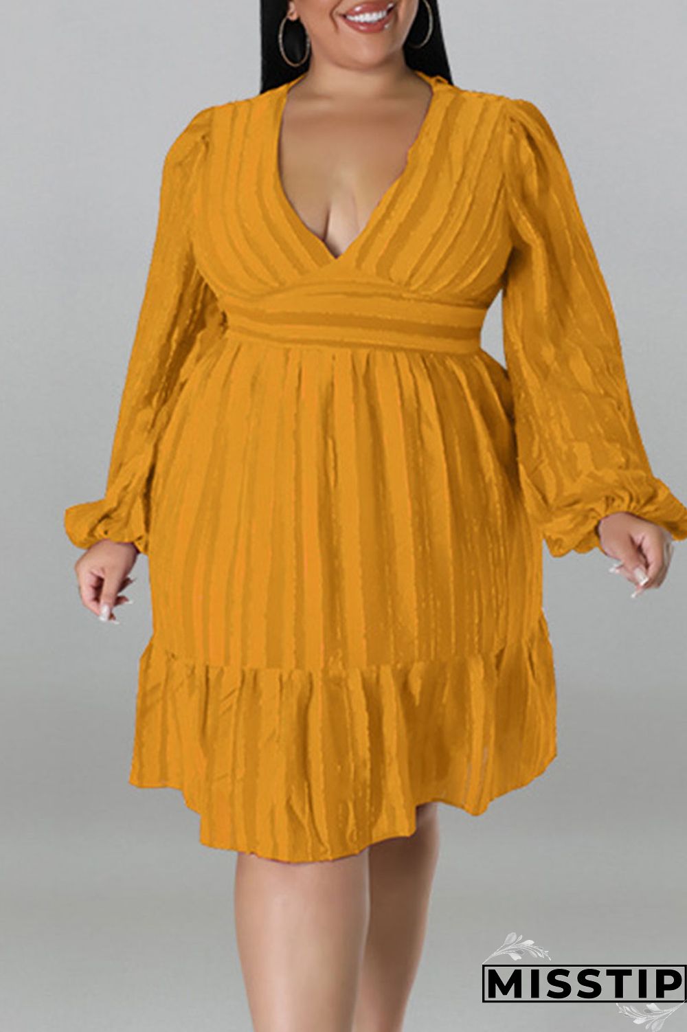 Green Casual Solid Patchwork Fold V Neck Straight Dresses