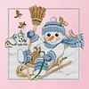 Snowman-14CT Stamped Cross Stitch Kit(26*23cm)