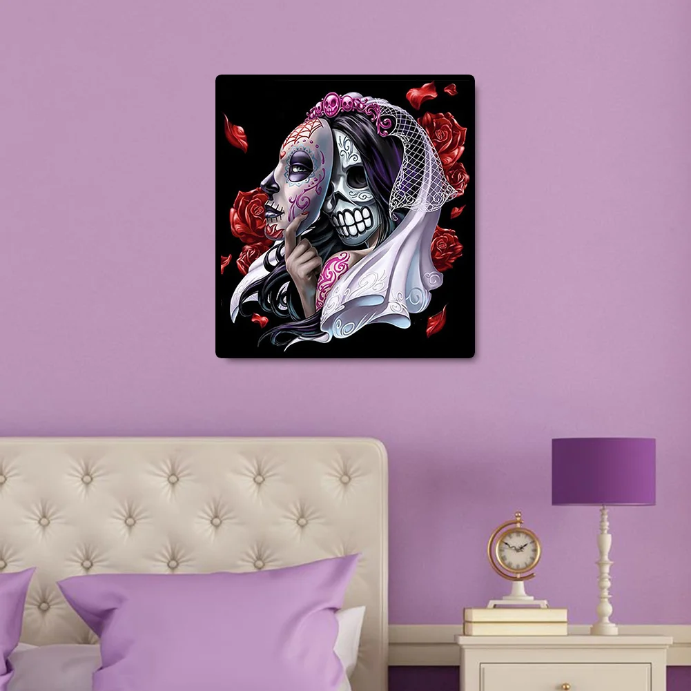 Animated Halloween Diamond Painting Full Round Drill Cross Stitch (W505)