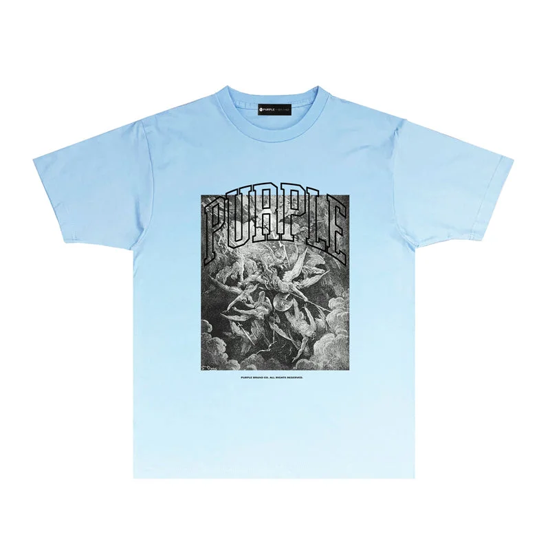 Purple 2023 new fashion T-shirt short sleeves