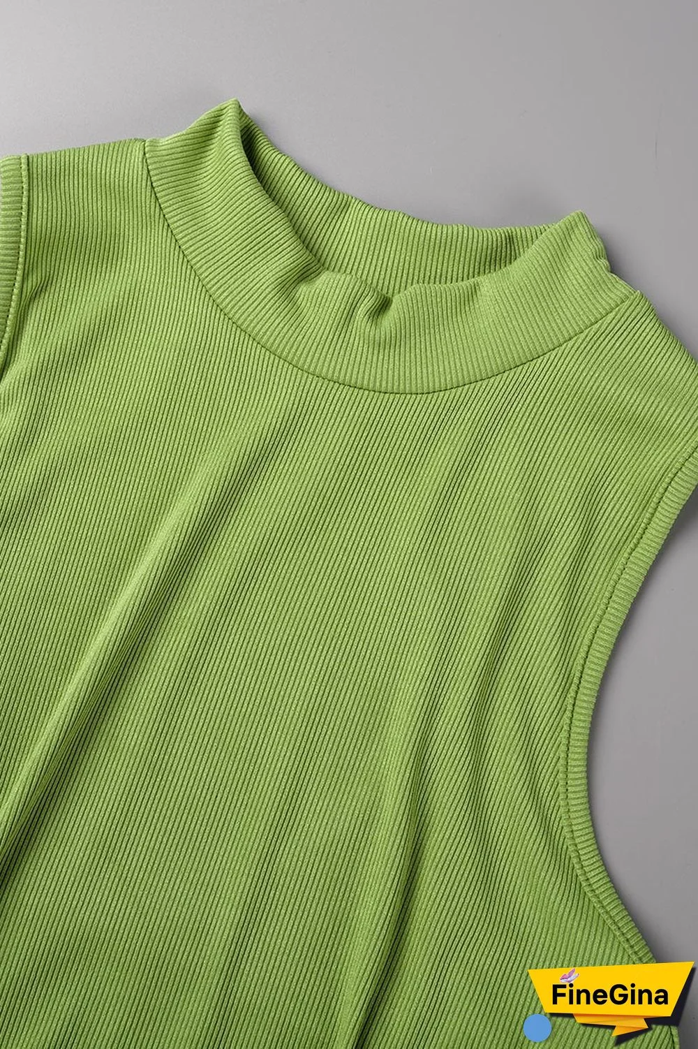 Cream White Casual Solid Hollowed Out Turtleneck Sleeveless Dress Dresses