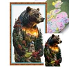 Silhouette Bear-11CT Stamped Cross Stitch 40*70cm(Big Size)