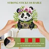 (US Local)Panda Theme Wood DIY Diamond Painting Hooks Home Decor Craft Kit for Wall Decor
