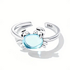 925 Sterling Silver Cuff Ring Trendy Crab Design