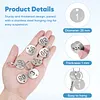 [US Local Warehouse] 25mm Number Tags with Rings 304 Stainless Steel Key ID Tag Hollow Round Metal Numbered Labels 1 To 500 for Restaurant Bar and Cafes
