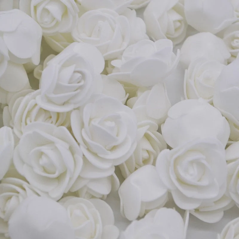 50-200pcs 3cm PE Foam Rose Artificial Flowers Wedding Party Accessories DIY Craft Home Decor Handmade Flower Head Wreath Supplie