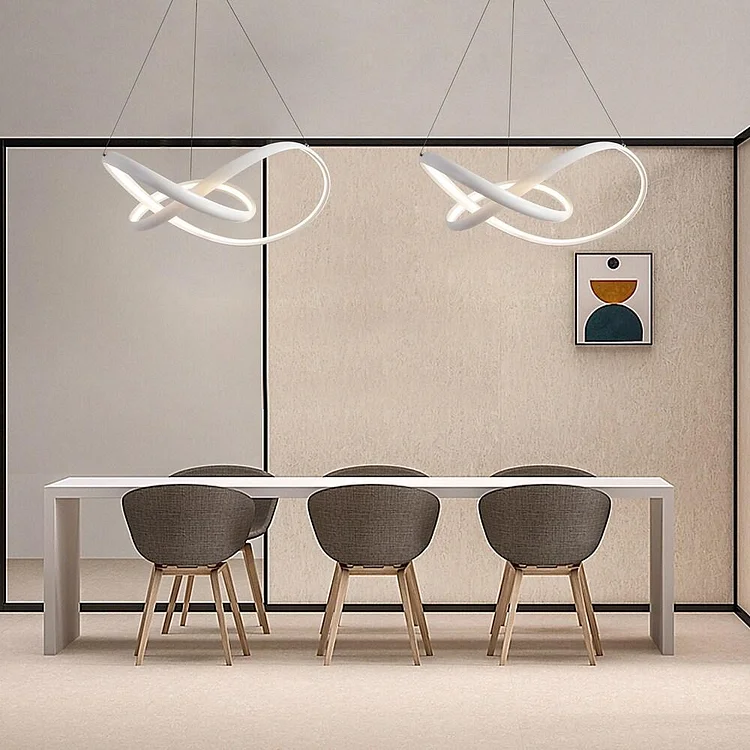 Interweaving Curved Decor Dimmable LED Adjustable Modern Pendant Lighting - Appledas