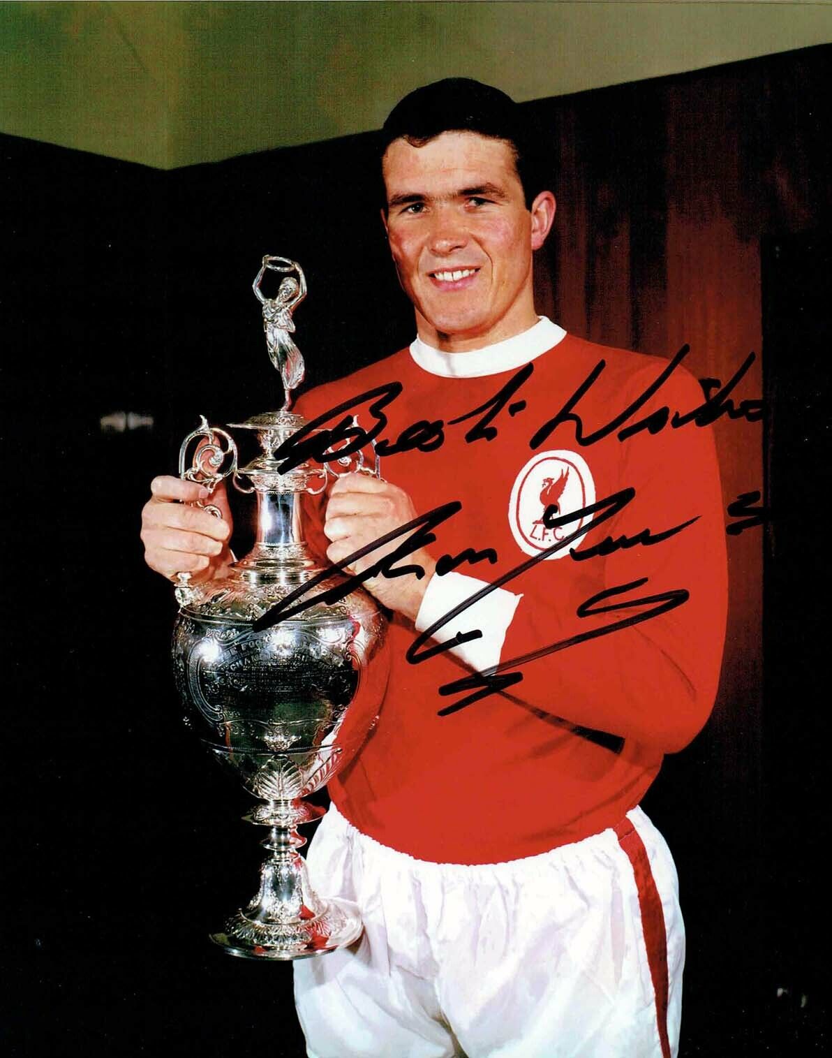 Ron YEATS Liverpool Captain Legend Signed Autograph 10x8 Photo Poster painting 2 AFTAL RD COA