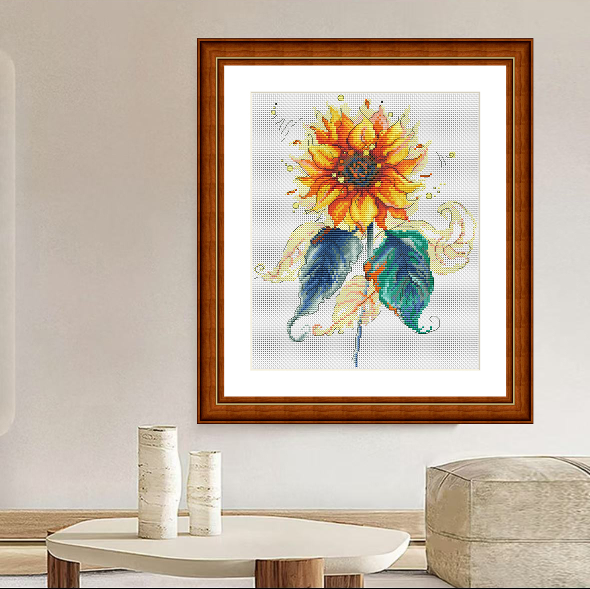 1set DIY Printed Cross Stitch Kit 【CC2935 Sunflower】printed (stamped) cross-stitch Painting Fairy Cross Stitch