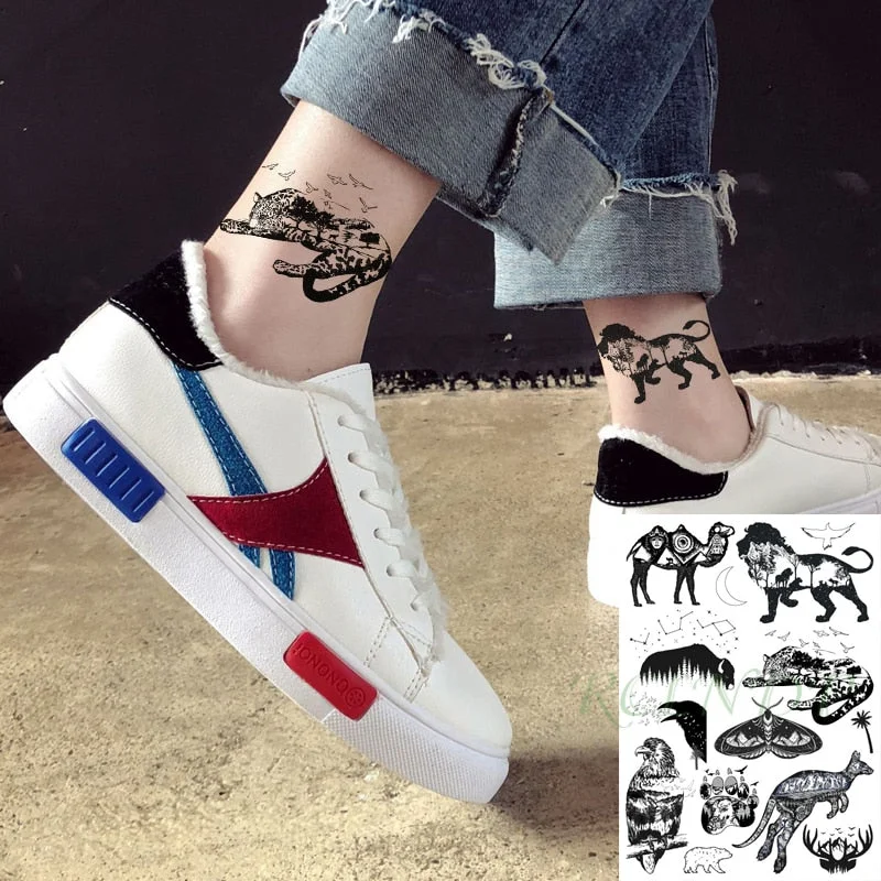 Waterproof Temporary Tattoos Sticker Scorpion Fly birds dark clouds fake tattos flash tatoo tatouage for women men