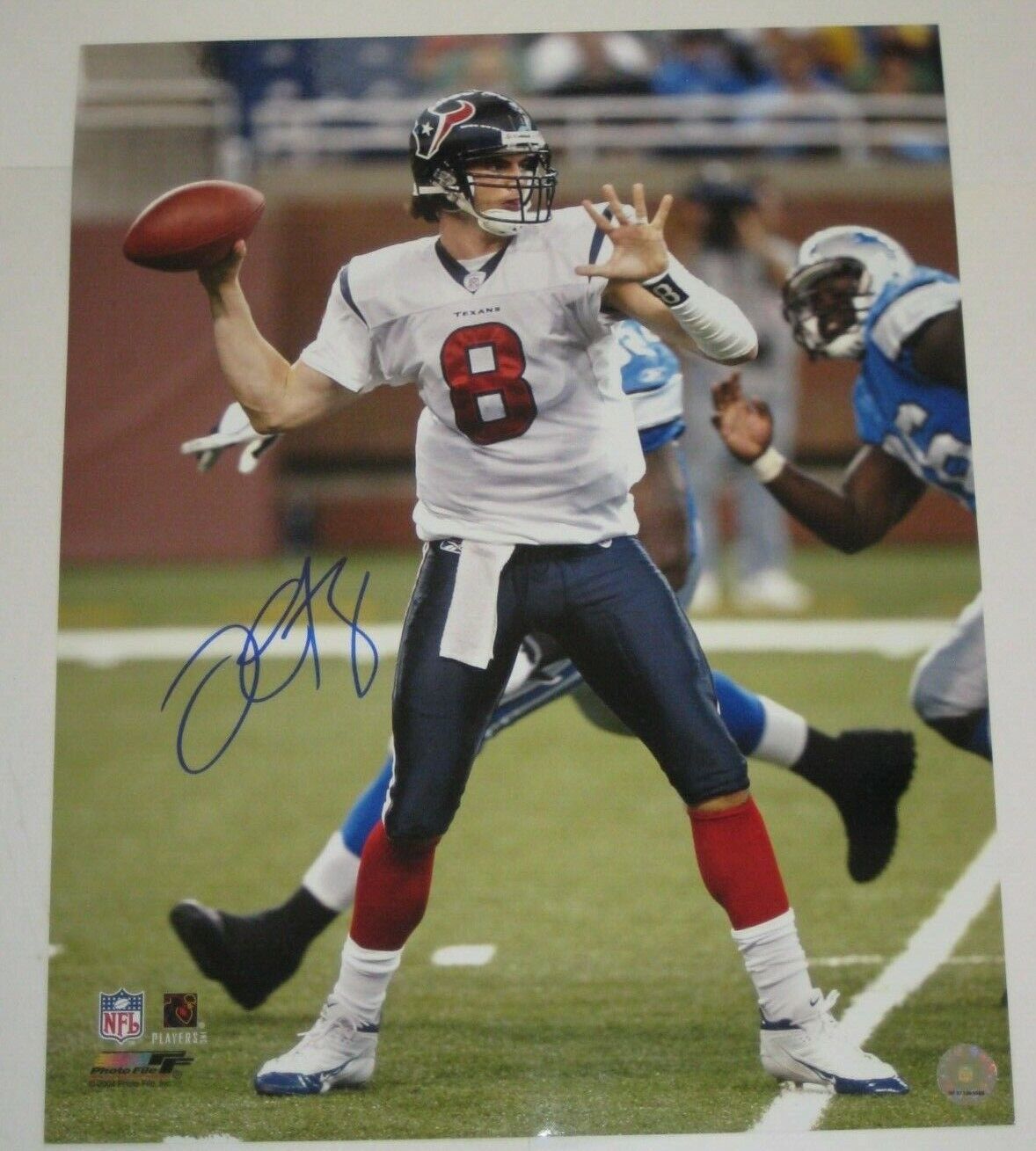 DAVID CARR Signed Houston TEXANS 16x20 Photo Poster painting with COA