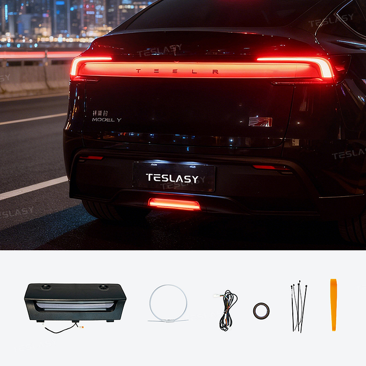Teslasy Exclusive Diffused Guide Light for Tesla Model Y Juniper (2025.03+) &ndash; OEM-Style Smart Brake & Driving Light