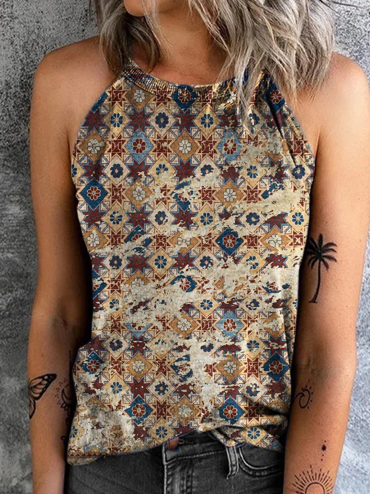 Tribal Print Tank Tops