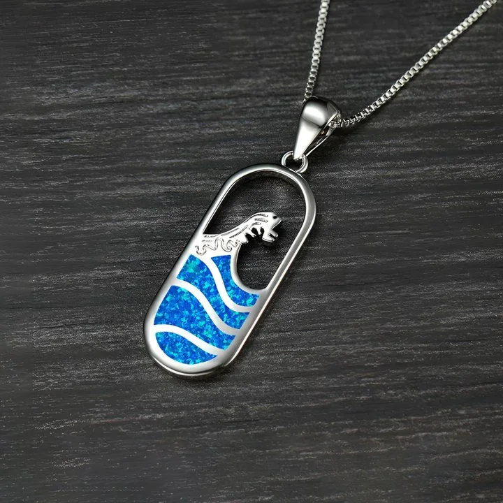 For Friend - S925 Making Memories with You is My Favorite Thing Wave Rectangle Necklace