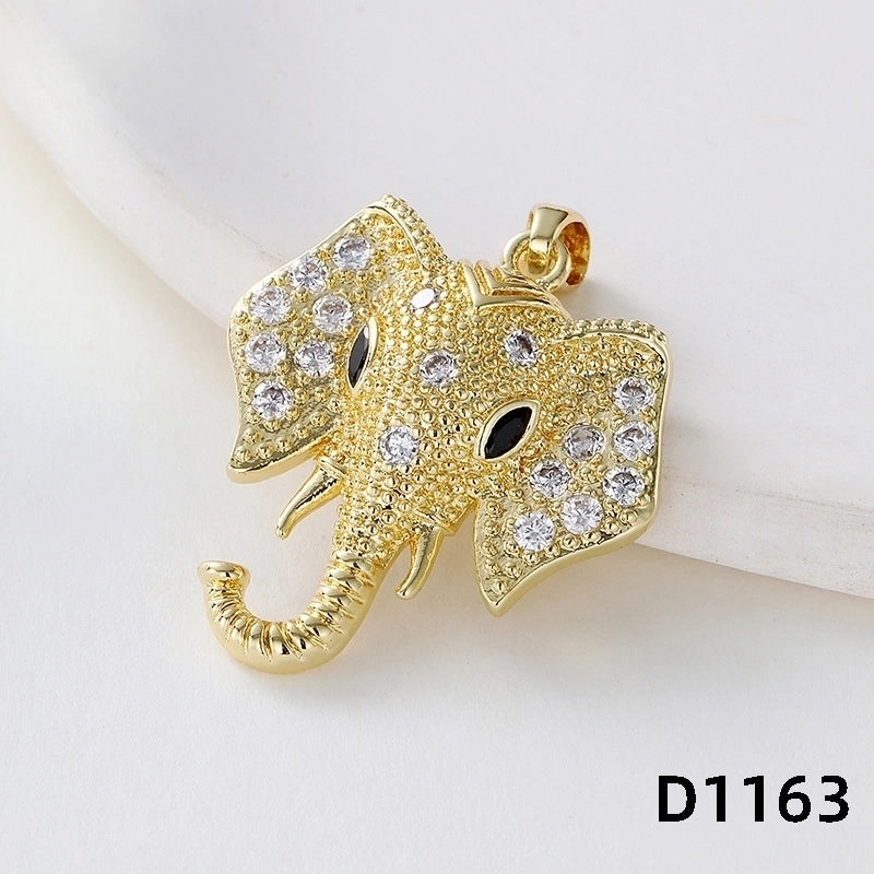 1 Piece Copper Lion Elephant Horse Pendant