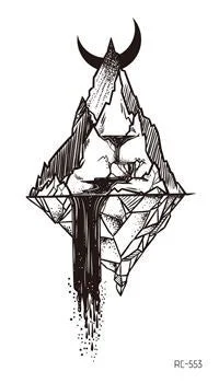 Small Sexy Lips Leaf Black Cartoon Temporary Tattoo Cute Star Tattoo Sticker Love Women Body Finger Art Waterproof Tatoo