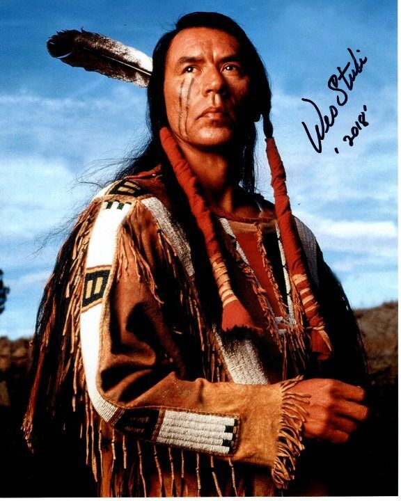 WES STUDI signed autographed CRAZY HORSE RED CLOUD Photo Poster painting