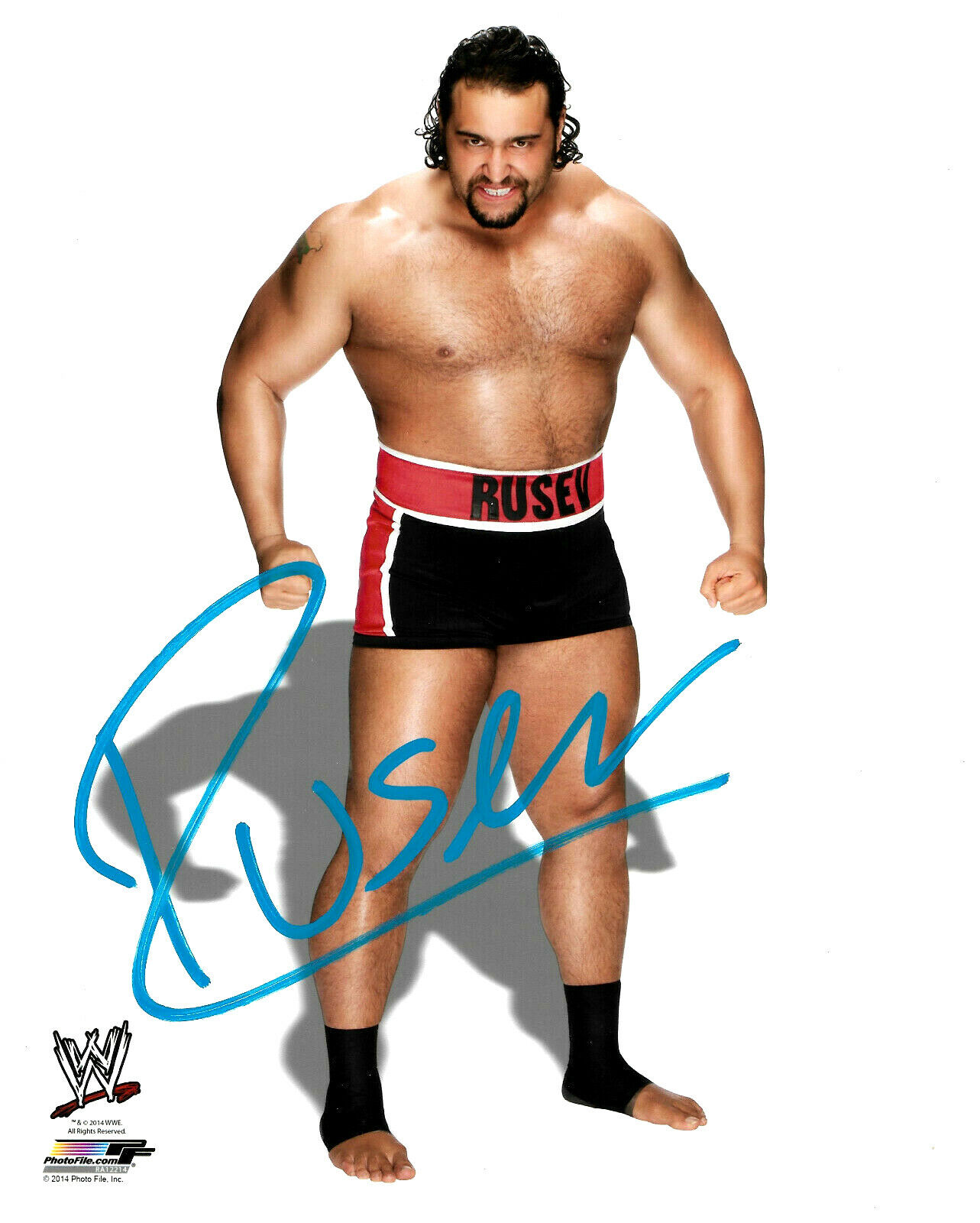 WWE RUSEV HAND SIGNED AUTOGRAPHED 8X10 Photo Poster paintingFILE Photo Poster painting WITH PROOF AND COA 1