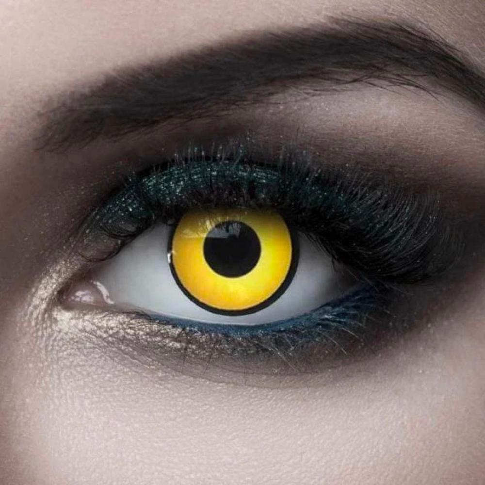 Yellow Manson Contact Lenses Nice For Vampire Cosplay In Halloween Day 14.5mm