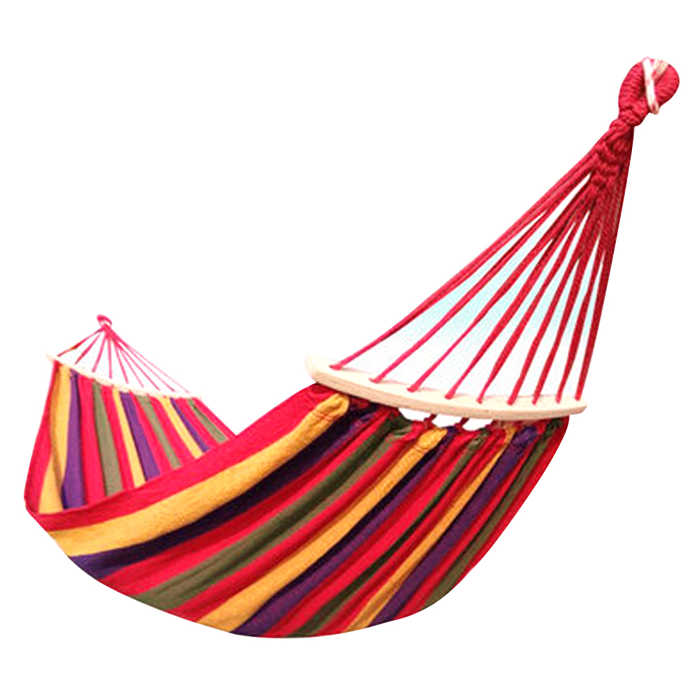 

Outdoor Backyard Canvas Striped Swing Bed Camping Hunting Double Hammock, Blue, 501 Original