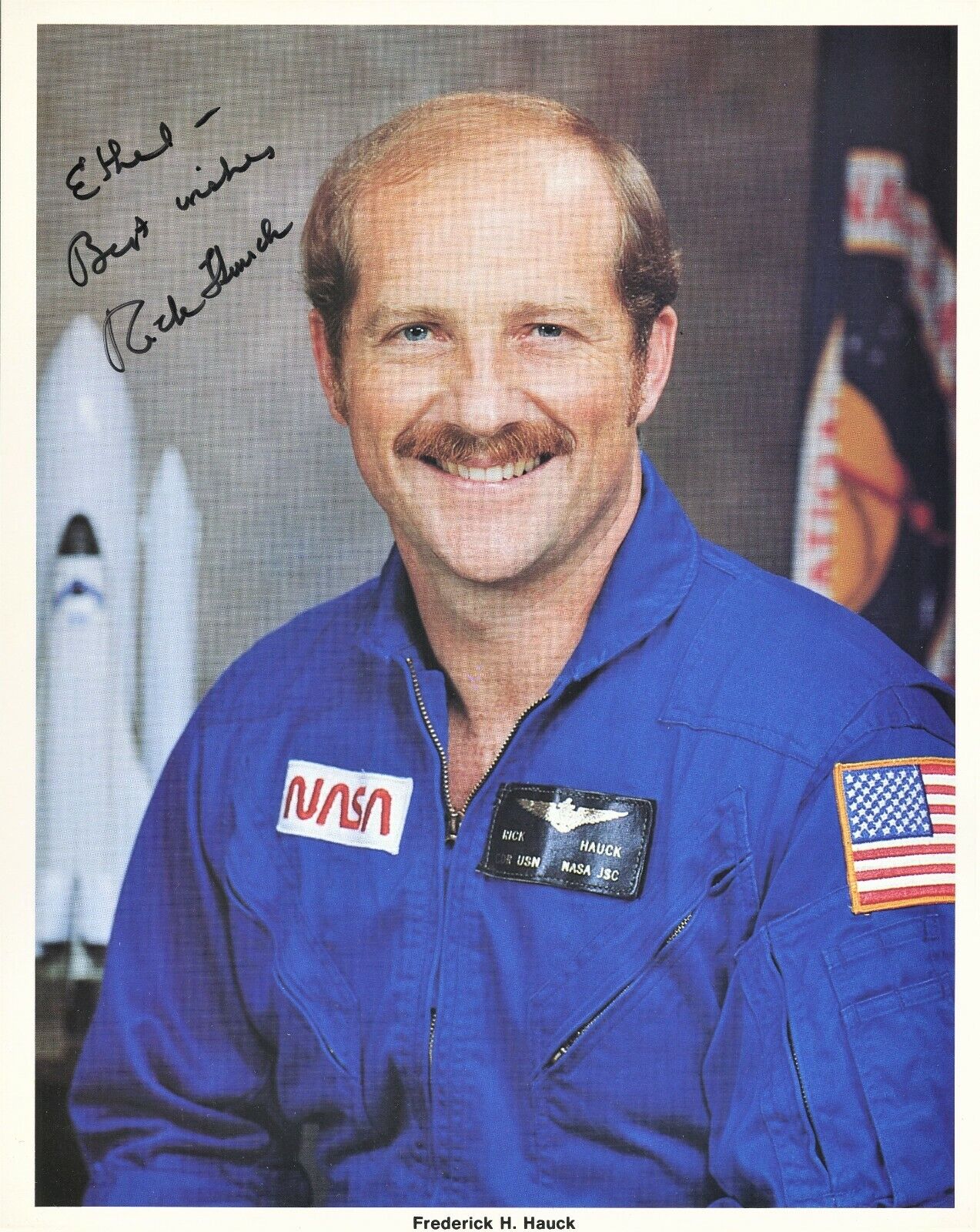 Shuttle Astronaut FREDERICK H. HAUCK Signed Photo Poster painting