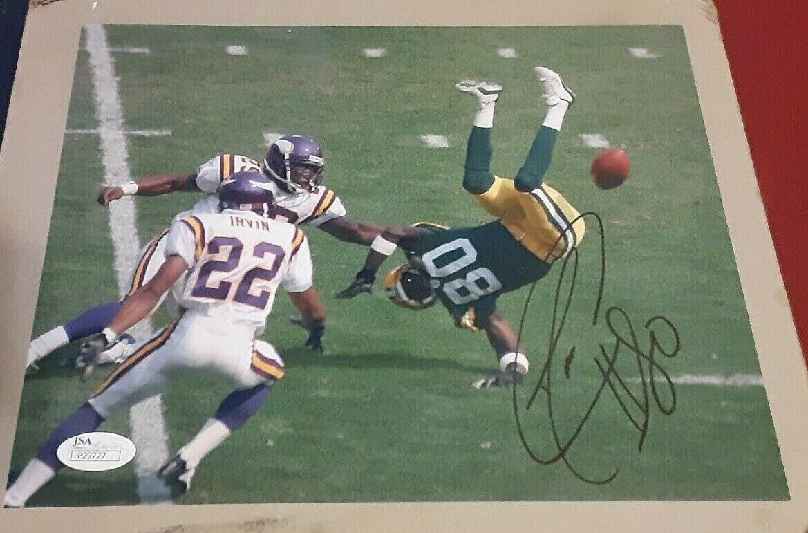 DONALD DRIVER GREEN BAY PACKERS SIGNED AUTOGRAPHED 8X10 Photo Poster painting JSA/COA #P29727