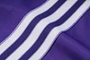Joyfball 2025/2026 Kids Size Real Madrid Long Zipped Jacket purplee Retro version Soccer Jersey 1:1 Thai Quality 