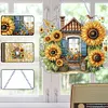 DIY Sunflower House Diamond Painting Pendant (Double-Sided)
