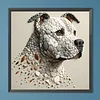 Diamond Painting -DIY Round Drill Stone Art Dog(40x40cm)