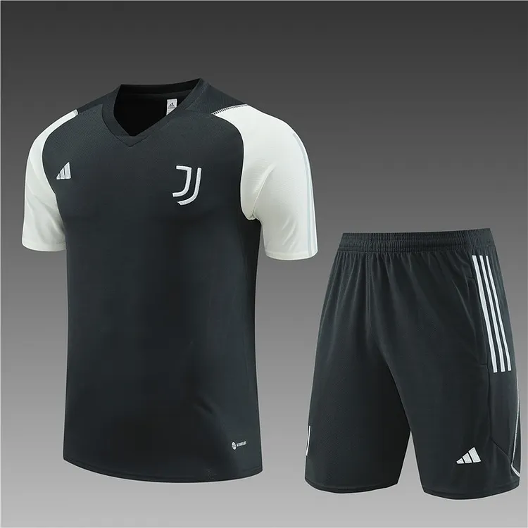 2023-24 Juventus dark grey short sleeve training jersey