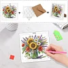 Butterfly Flower 5D DIY Partial Special Shaped Drill Diamond Painting With Frame Kit 17.2x17.2cm