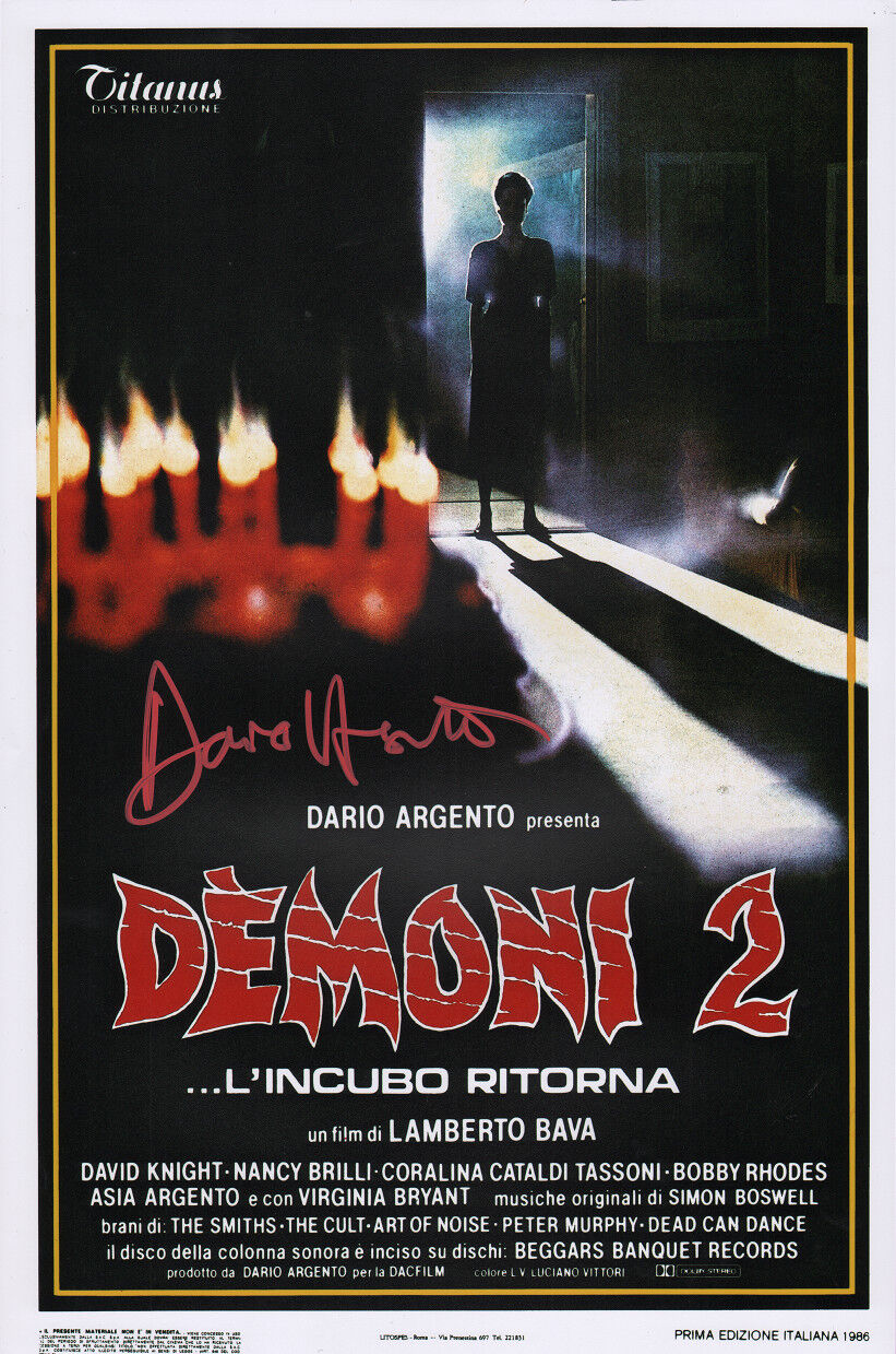 ~~ DARIO ARGENTO? Authentic Hand-Signed DEMONI 2