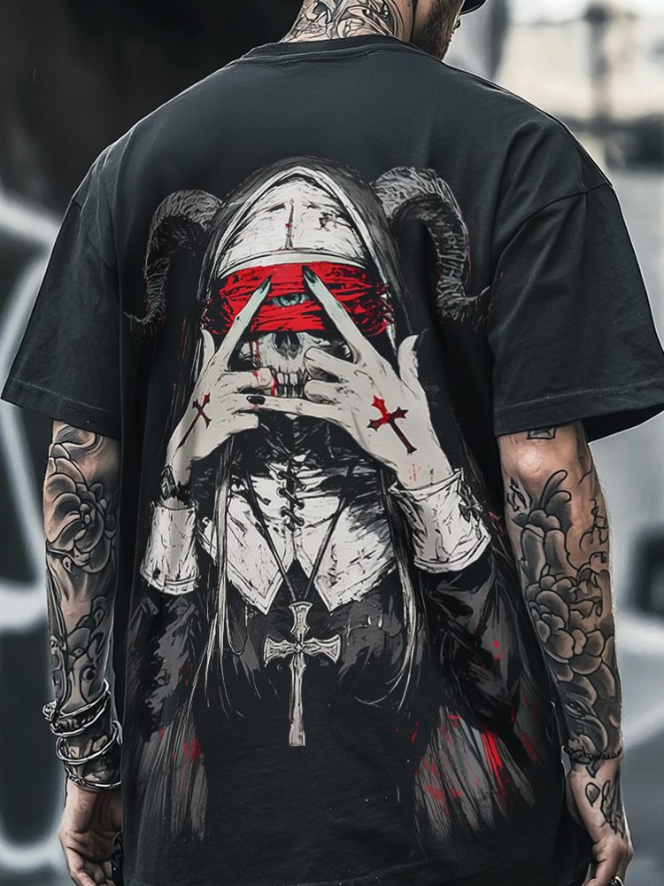  Satanic Blood Demon Maiden Digital 3D Printed  Unisex Casual T-shirt / Rvogue / Rvogue