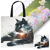 Silhouette Cat-11CT DIY Stamped Cross Stitch Shopping Bag 40*40cm