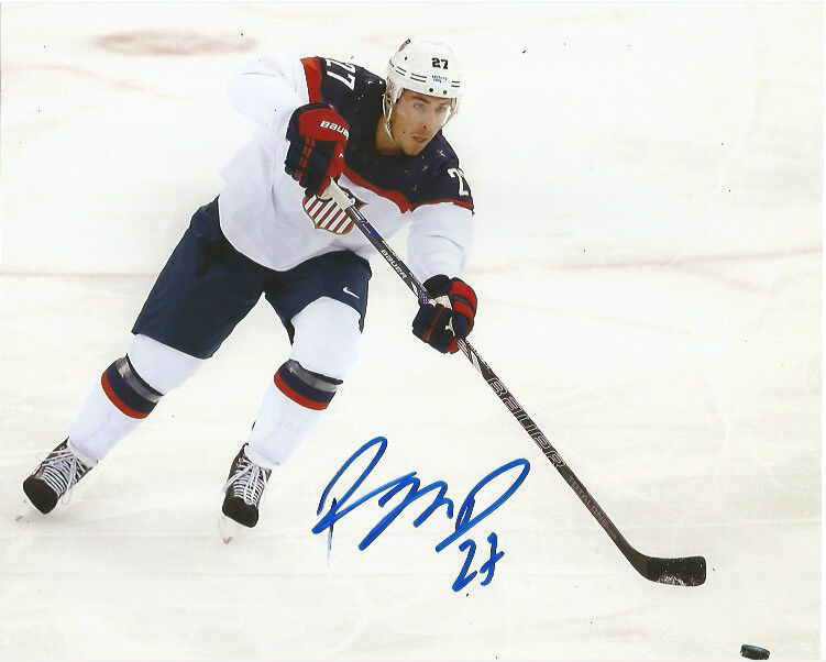 Team USA Ryan McDonagh Autographed 8x10 NHL Photo Poster painting COA C