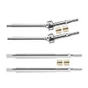 AMK 4Pcs Stainless Steel TRX4M Front Rear Axles 5mm Extended with 2mm Tread Drive Shaft for 1/18 RC Crawler Upgrades (Silver)