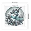 Snowman-Partial 11CT Stamped Cross Stitch Bead Embroidery 36*36cm/14.17*14.17in tapestrymarket