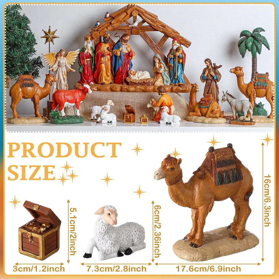 23 Pcs Christmas Nativity Set