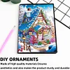 (US Local)Christmas Bear A5 Size Diamond Painting Notebook Set with 4Pcs Bookmark Gift