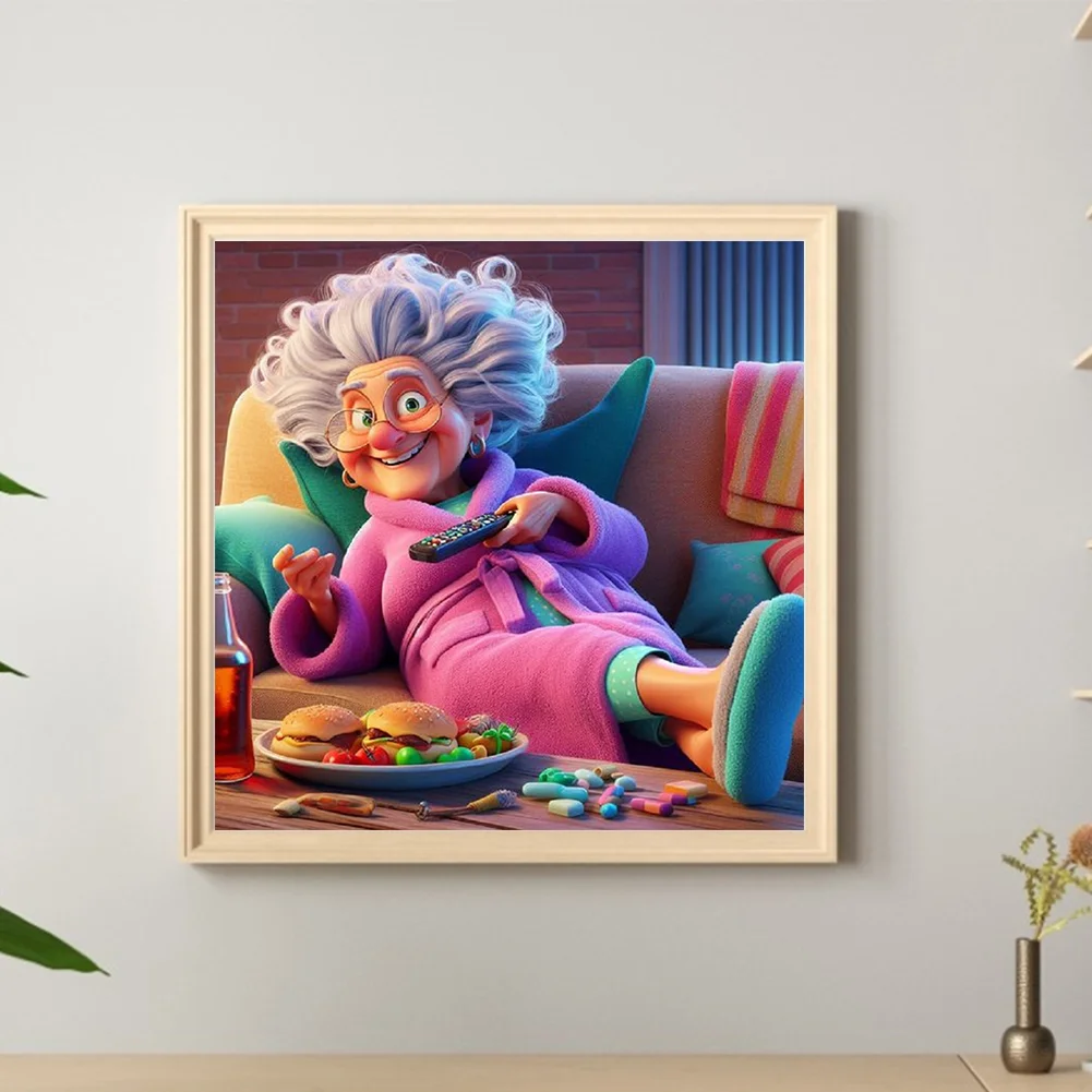 Diamond Painting - Full Round Drill - Grandma(Canvas|30*30cm)