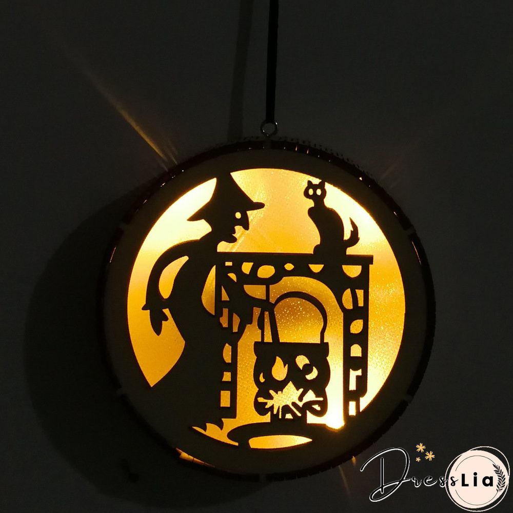 Wooden Halloween Themed 3D LED Lights