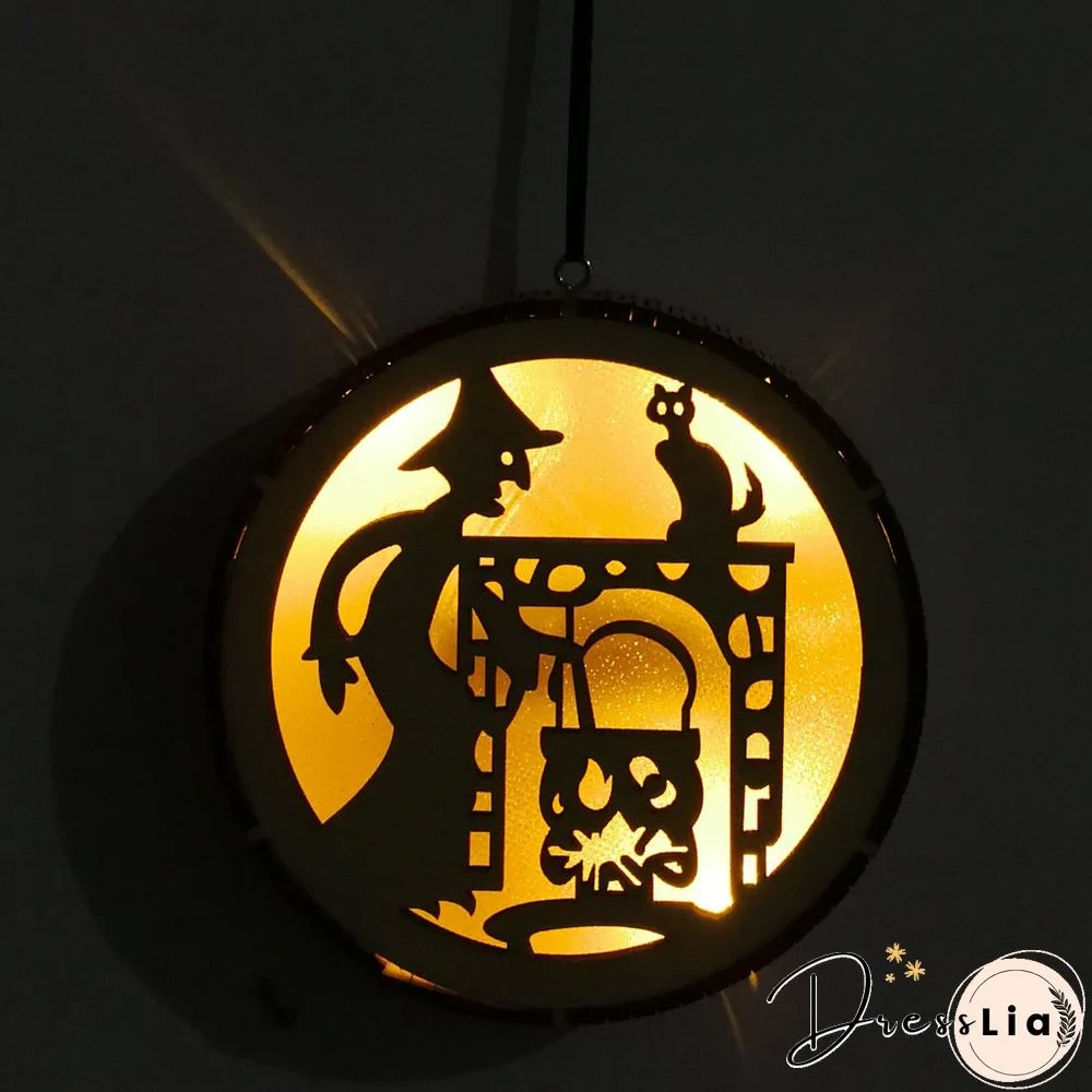 Wooden Halloween Themed 3D LED Lights