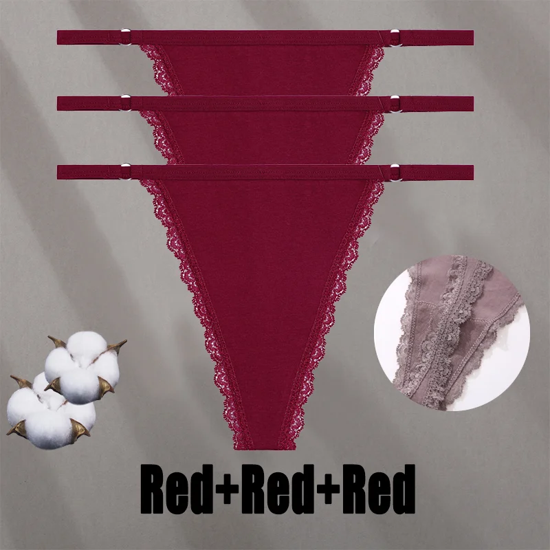 Billionm Sexy Lace Panties for Women Cotton Underwear Thong With Hollow Out Hook G-String Female Breathable Intimates Lingerie