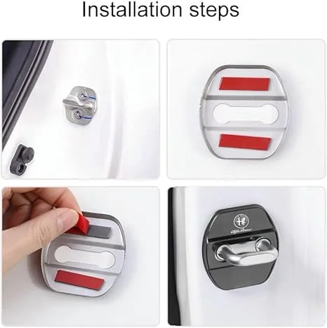 Car door lock alloy protective cover (4 pieces)