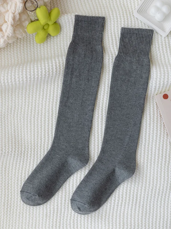 Casual Breathable Pure Color Socks Accessories